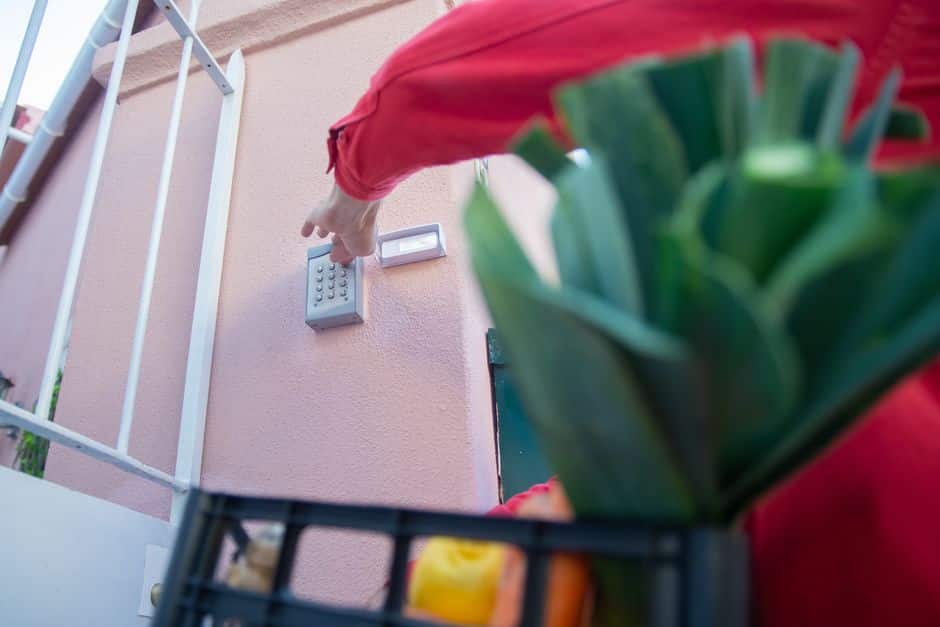 Clavier de commande d'un système d'alarme installé à Cambrai